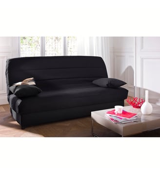 Housse polycoton pour clic-clac matelassée ASARET - So'Home - Noir
