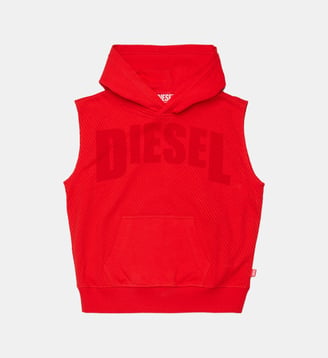 Sweat-shirt sans manches avec logo - Diesel Kids - Rouge