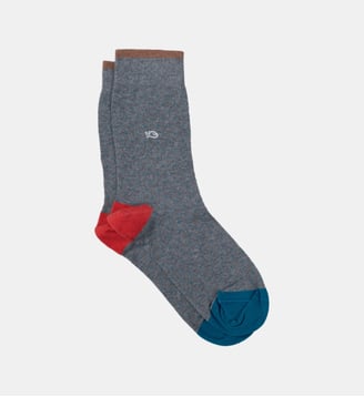 Chaussettes en coton peigné à pois - Billybelt - Gris et bleu