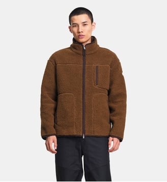 Polaire zippée sherpa multi-poches col montant - Aigle - Tabac