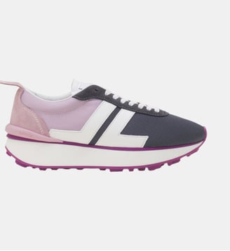Sneakers Bumpr En Nylon Et Mesh - Lanvin - Blanc et rose