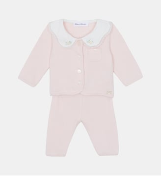 Ensemble long - Rosée coton col Claudine - Tartine Et Chocolat - Rose pâle