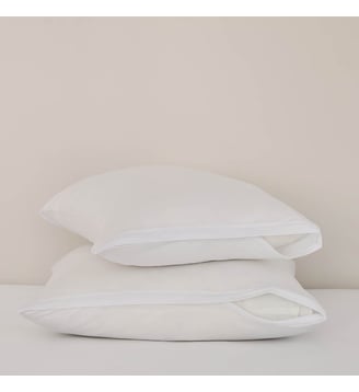 Lot de 2 protège oreillers Tencel Mesh - Dunlopillo - Blanc