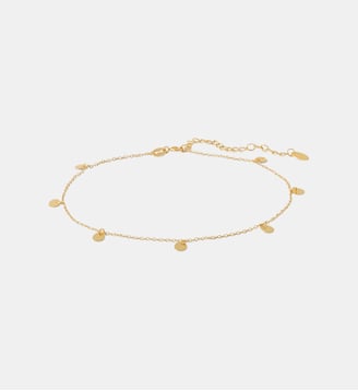 Chaine de cheville multi disques en argent garanti doré - Balaboosté - Doré