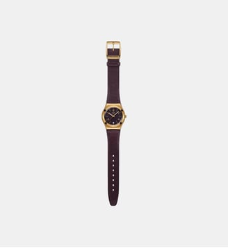 Montre Irony medium Violet YLG413 - Swatch - Doré
