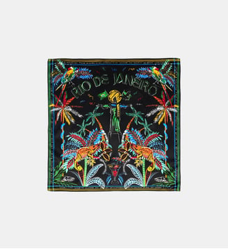 Petit foulard à motifs BAHIA - Wild - Noir