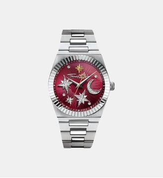 Montre pour femme lune et étoiles avec cadran - Thomas Sabo - Argenté rouge