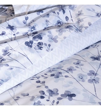 Drap Plat Calme - Anne de Solène - Bleu foncé