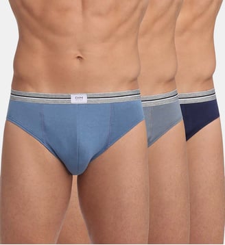 Lot de 3 Slips Coton Ultra Resist - Dim - Bleu gris
