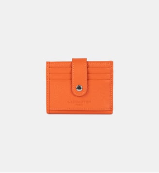 Porte-cartes signature en cuir - Lancaster - Orange