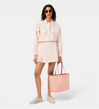 Sac cabas Anna réversible avec pochette - Lacoste - Rose