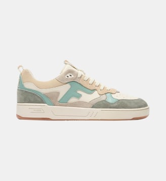 Baskets basses suede cuir DAHLIA - Faguo - Beige et bleu