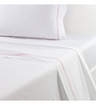 Drap plat en percale de coton - Yves Delorme - Santal