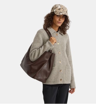 veste cintrée - Agnès b. - Chiné beige