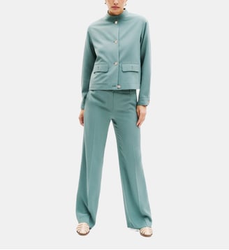 Veste veronique - Motif uni - Polyester - Coupe droite - Caroll - Vert pastel