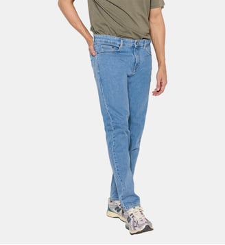 Jeans carotte en coton TAPERED - Chevignon - Bleu délavé