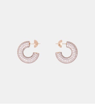 Boucles d'oreilles strassées - Maje - Doré argenté
