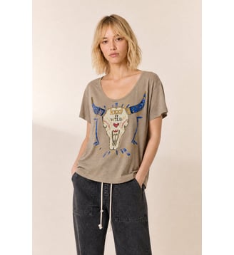 Tshirt Tizia Cow - Leon & Harper - Beige