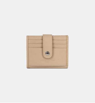 Porte-cartes signature en cuir - Lancaster - Beige foncé
