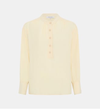 Blouse fluide à col tunisien - CEZANNE - Gerard Darel - Jaune