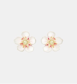 Boucles d'oreilles tiges fleur blanche de cerisier - Les Néréides - Multicolore