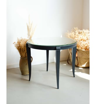 Table basse avec miroir Donna N°1034- Produit chiné - Debongout - Anthracite