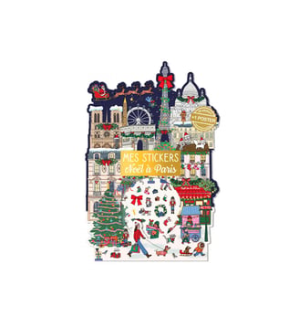 Jeu Stickers + Poster Noël À Paris - Cartesdart - Multicolore
