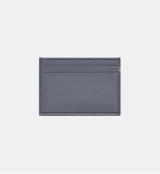 Porte cartes Martin en cuir lisse - Le Tanneur - Bleu acier fossile