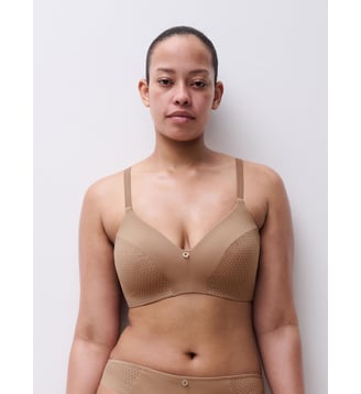 Soutien-gorge sans armature maille douce - Chantelle - Café latte