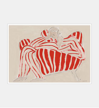 Poster   Red Chair - The Poster Club x Sofia Lind - Poster & Frame - Rouge