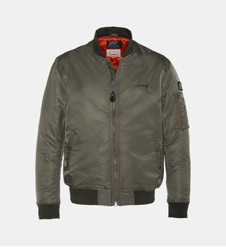 Bomber MA-1 recyclé - Schott - Army et kaki clair