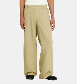 Pantalon en ripstop de coton avec boucles latérales - Diesel - Beige