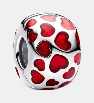 Charm Clip Rond Cœurs - Pandora - Argenté