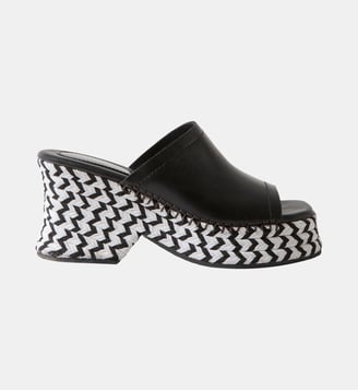 Mules tressées bicolores - Claudie Pierlot - Noir