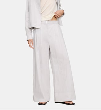 Pantalon en coton biologique à double pince - Adolfo Dominguez - Bleu