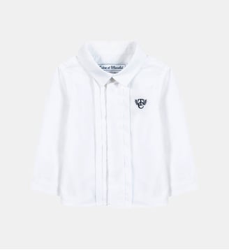 Chemise -  coton col pointu plis religieux - Tartine Et Chocolat - Blanc