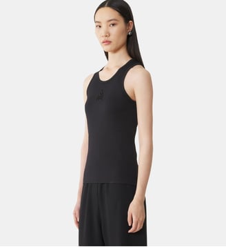 Débardeur Brodé La Mère Et L'Enfant En Jersey - Lanvin - Noir