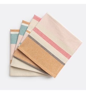 Serviettes de table coton lavé tissé-teint La Redoute Interieurs