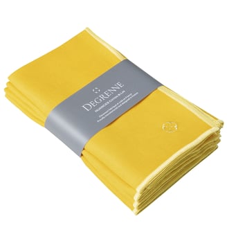 Lot De 4 Serviettes 50 X 40 Cm - Nuances - Degrenne - Jaune tournesol