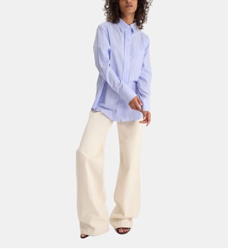 Chemise Maureen en coton à rayures - Ines de la Fressange Paris - Beige et bleu