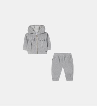 Ensemble Jogging -   velours nœuds - Tartine Et Chocolat - Gris clair