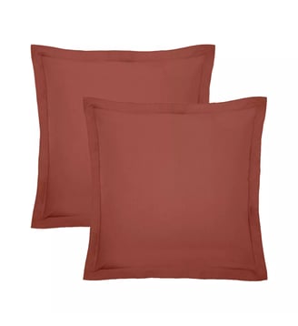 Lot de 2 taies percale de coton - Garnier Thiebaut - Rouille