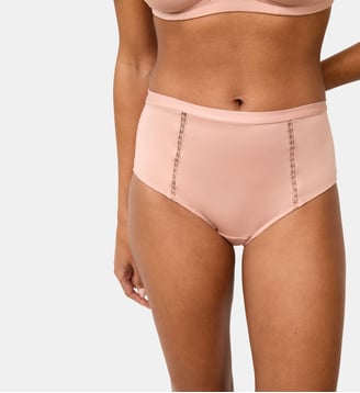 Culotte haute issu de fibres végétales Softness rose poudré - Maison Lejaby - Aurore