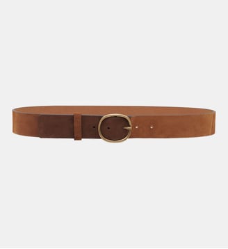 Ceinture en cuir velours - SIENA PATCH - Gerard Darel - Cognac