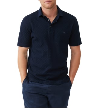 Polo droit en coton manches courtes Hunstbury - Rodd & Gunn - Marine