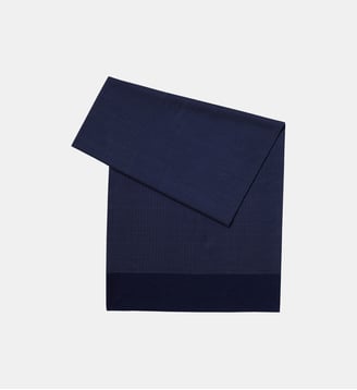 Echarpe à pois en laine - Fursac - Bleu nuit