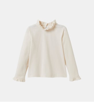 T-shirt col montant en coton bio - Cyrillus - Écru