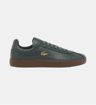 Sneakers Baseshot homme en cuir - Lacoste - Vert foncé et gum