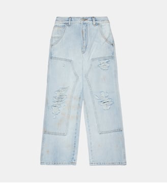 Jean relaxed délavé bleu clair - MM6 Maison Margiela - Denim bleu