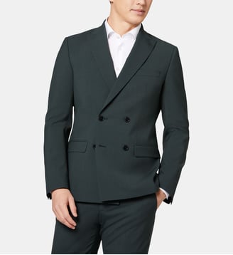 Veste de costume croisée extra slim Nash - Digel - Vert sapin
